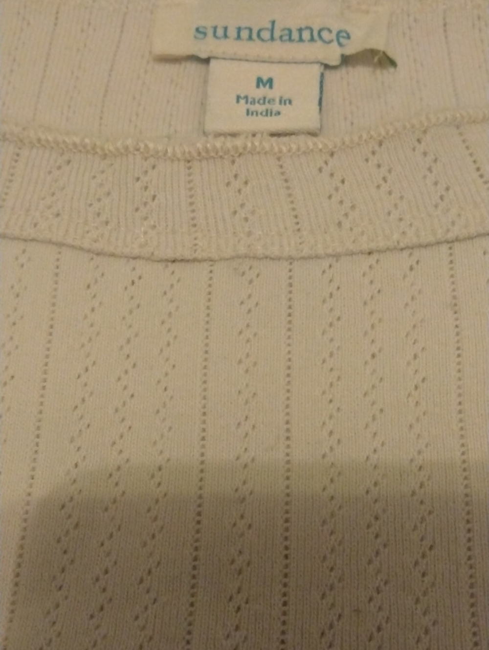 Sundance Cream Ribbed Crewneck - Picture 2 of 4